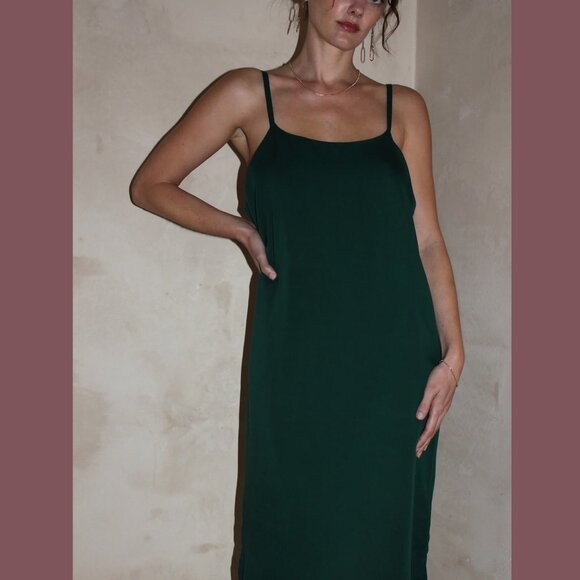 Rose Tencel Slip Dress (S) - Picture 4 of 5